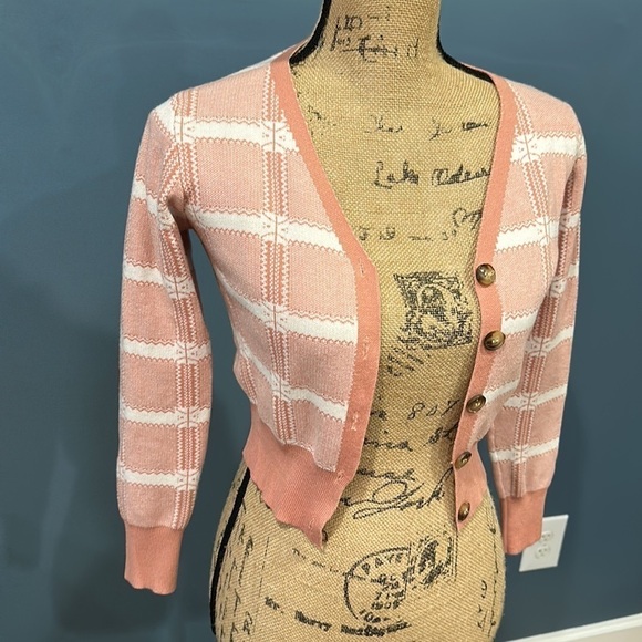 Shein long sleeve cropped button up sweater size small women’s - Picture 3 of 5